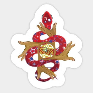 Snake with star pattern Sticker